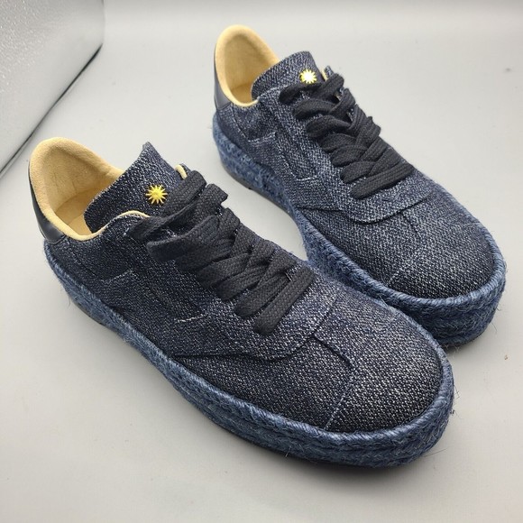 Stuart Weitzman Daryl Platform Espadrille Canvas Sneakers Indigo sz 8.5 new - Picture 3 of 9